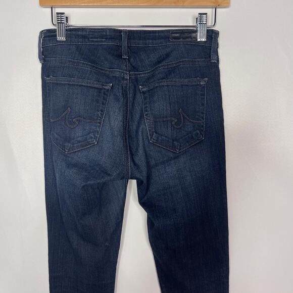 AG Adriano Goldschmied Womens 24 The Middi Mid Rise Legging Jeans in Dark Wash - Picture 5 of 9